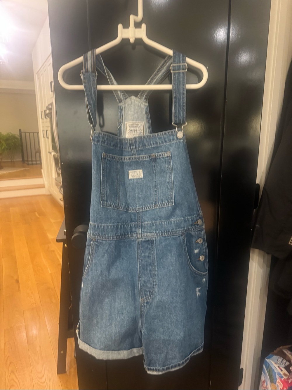 Levi's Light Blue Denim Overalls with Branded Patch